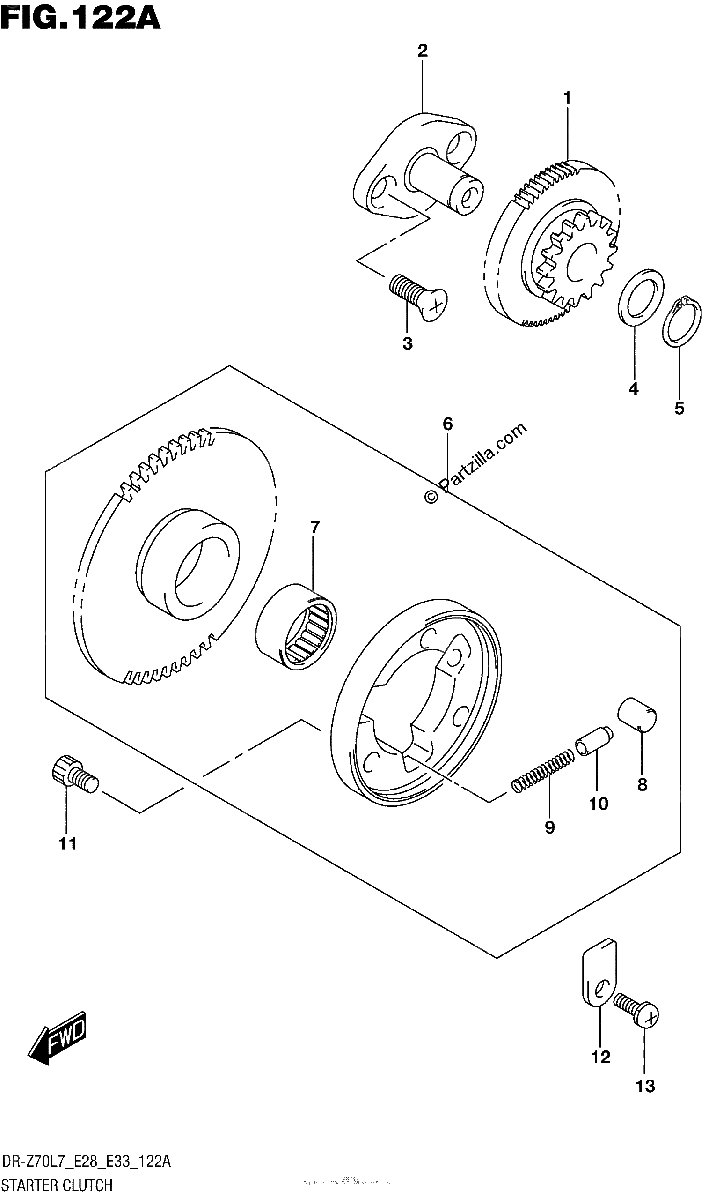 Diagrama de STARTER CLUTCH