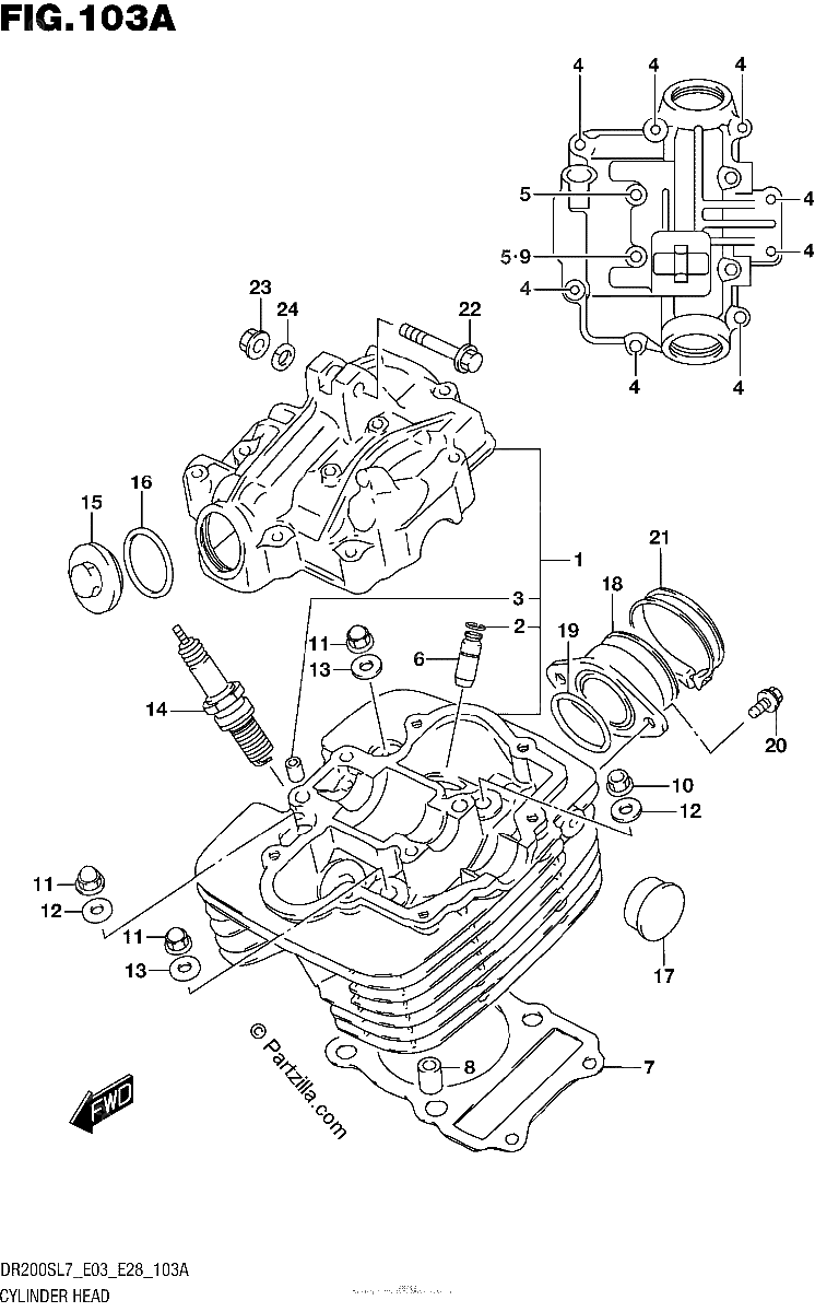 Diagrama de CYLINDER HEAD
