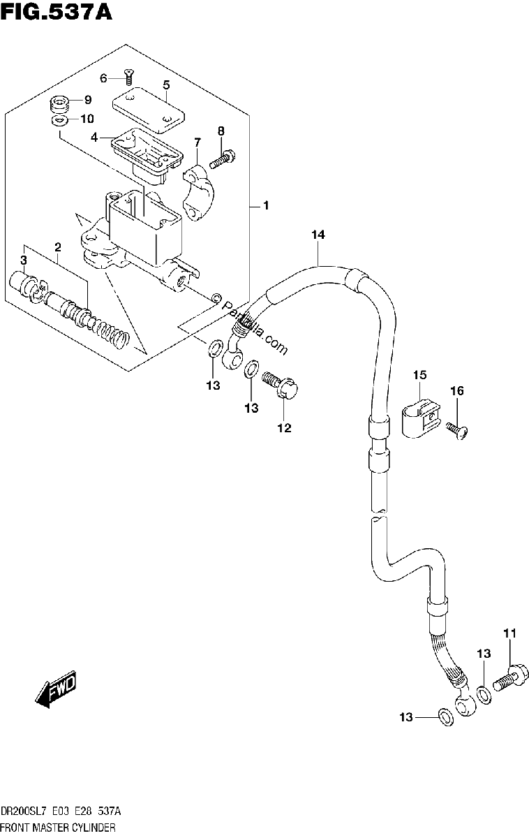 Diagrama de FRONT MASTER CYLINDER