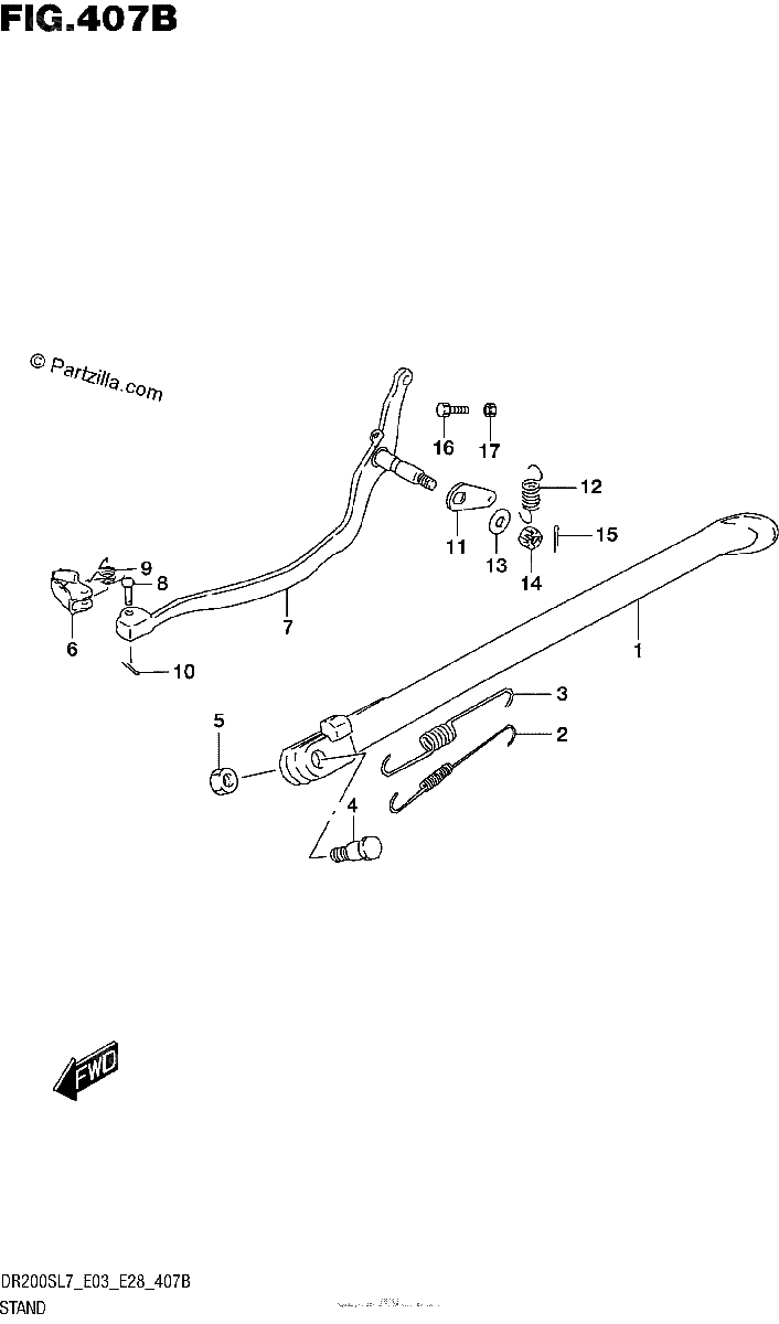 Diagrama de STAND DR200SL7 E28