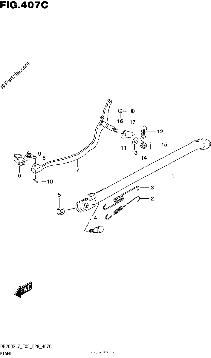 Diagrama de STAND DR200SL7 E33
