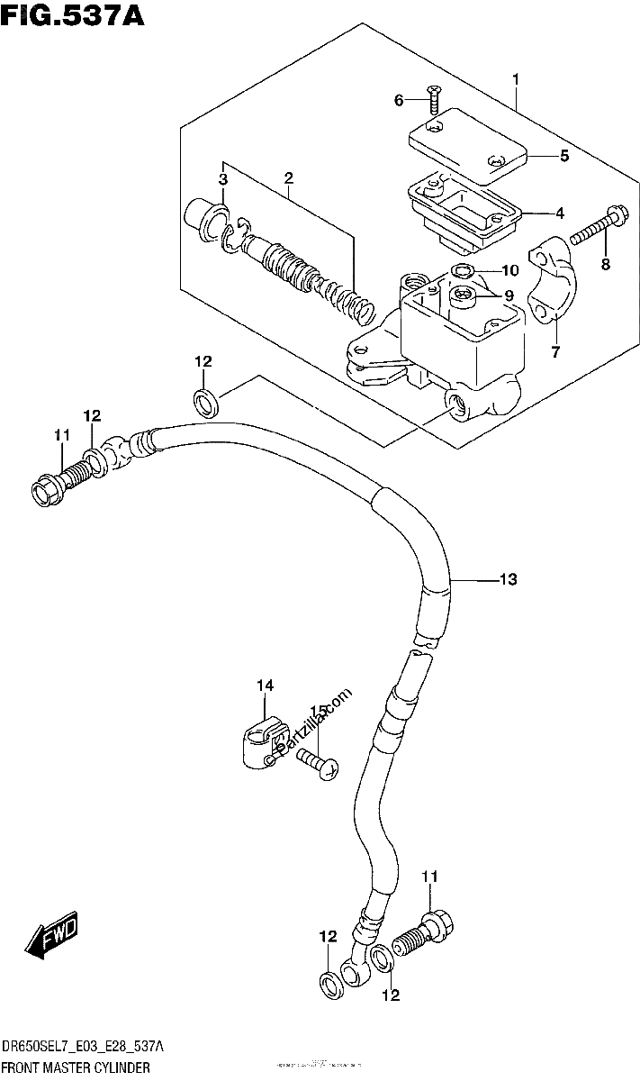 Diagrama de FRONT MASTER CYLINDER