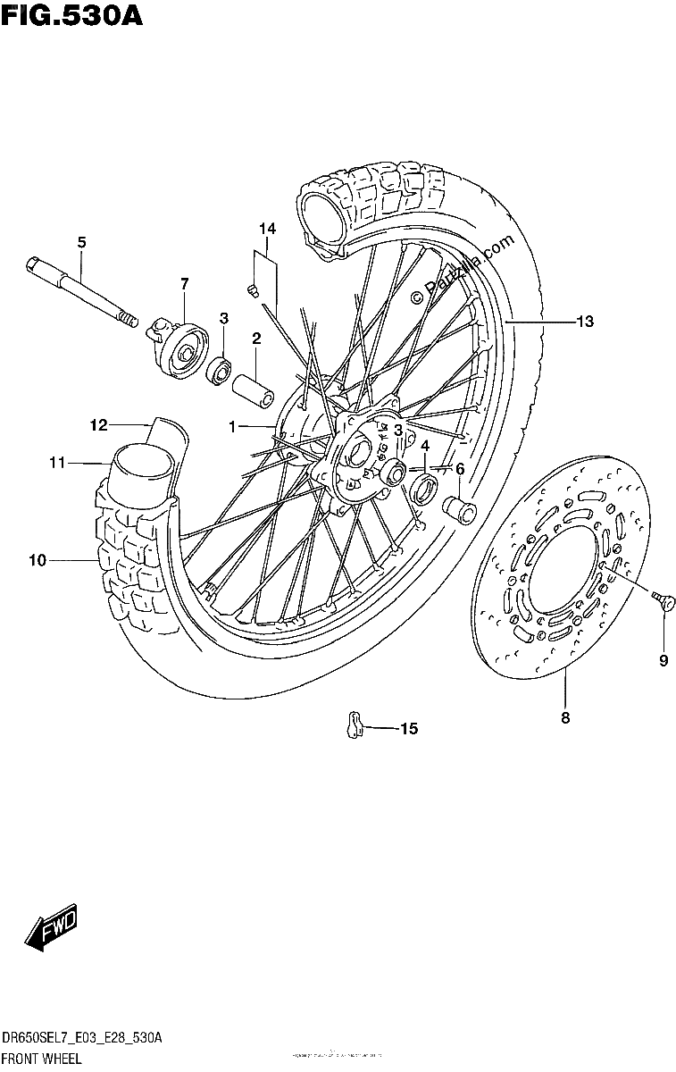 Diagrama de FRONT WHEEL