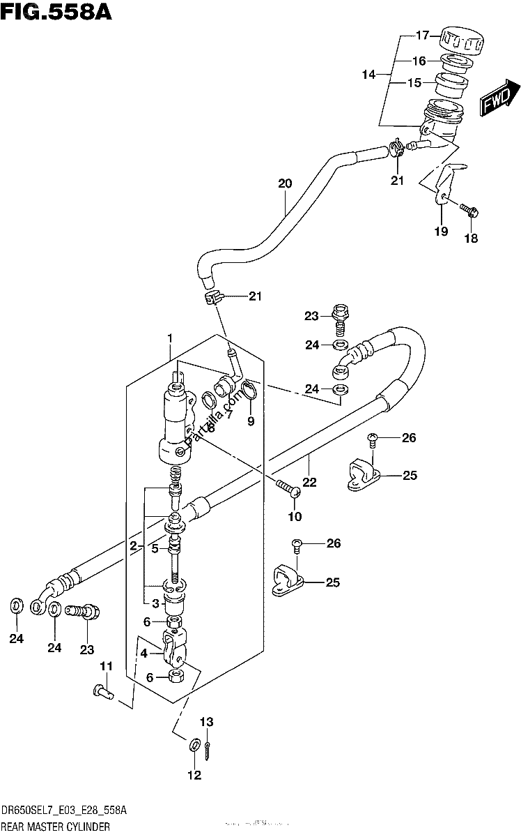 Diagrama de REAR MASTER CYLINDER