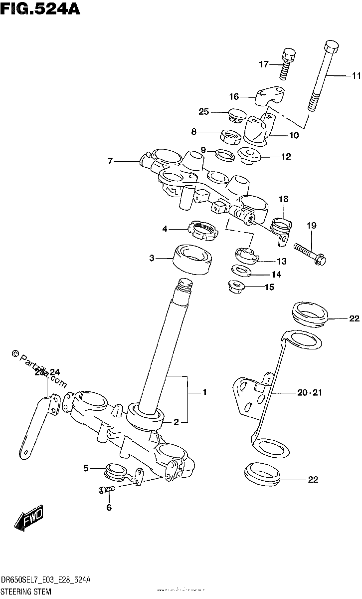 Diagrama de STEERING STEM