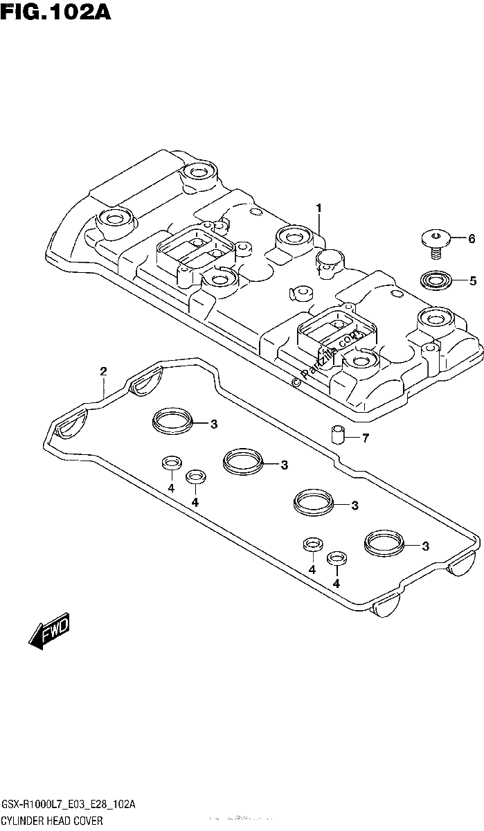 Diagrama de CYLINDER HEAD COVER