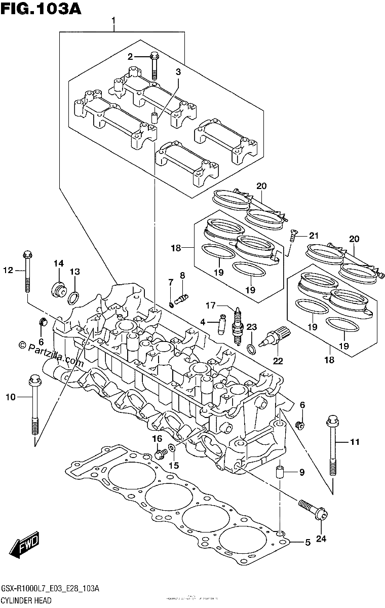 Diagrama de CYLINDER HEAD
