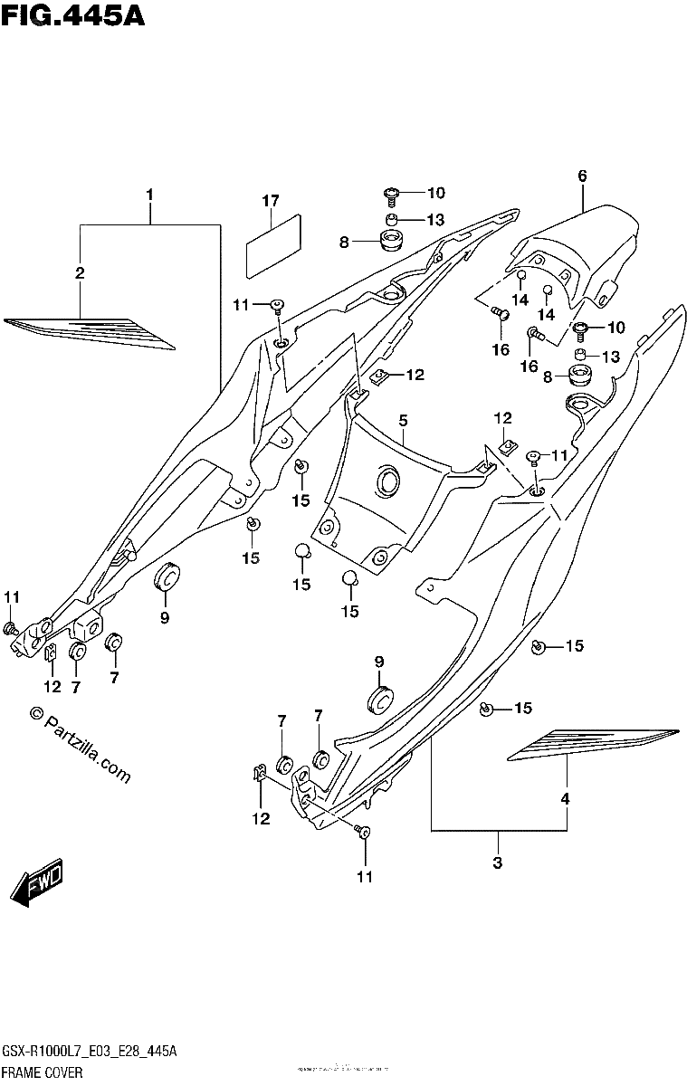 Diagrama de FRAME COVER YSF