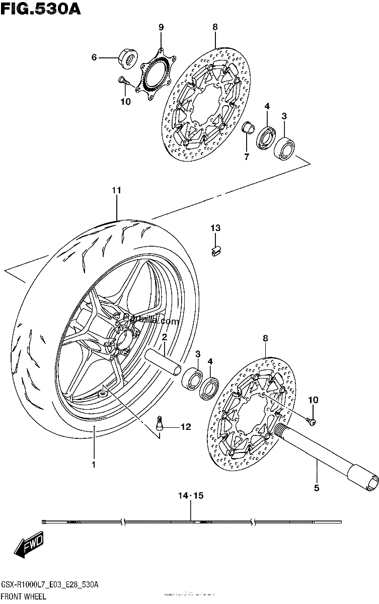 Diagrama de FRONT WHEEL