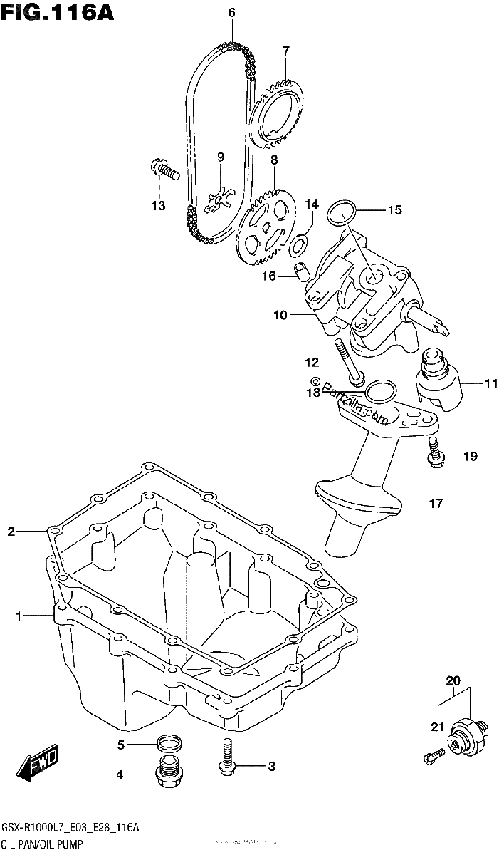 Diagrama de OIL PAN OIL PUMP