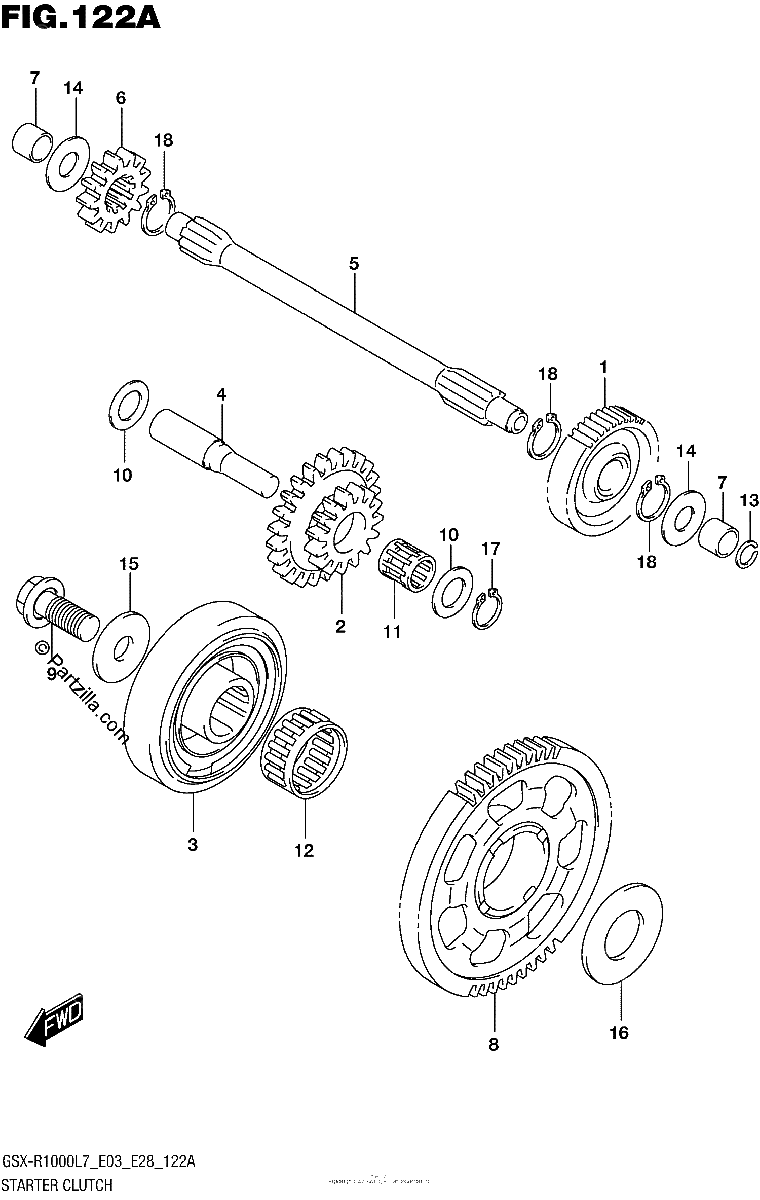 Diagrama de STARTER CLUTCH