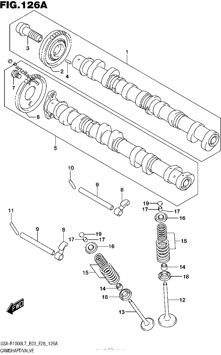 Diagrama de CAMSHAFT VALVE