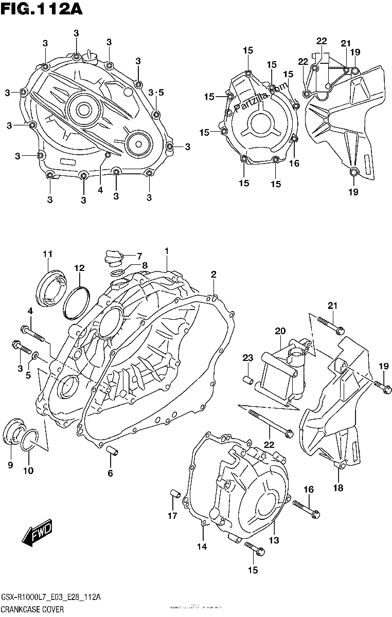 Diagrama de CRANKCASE COVER