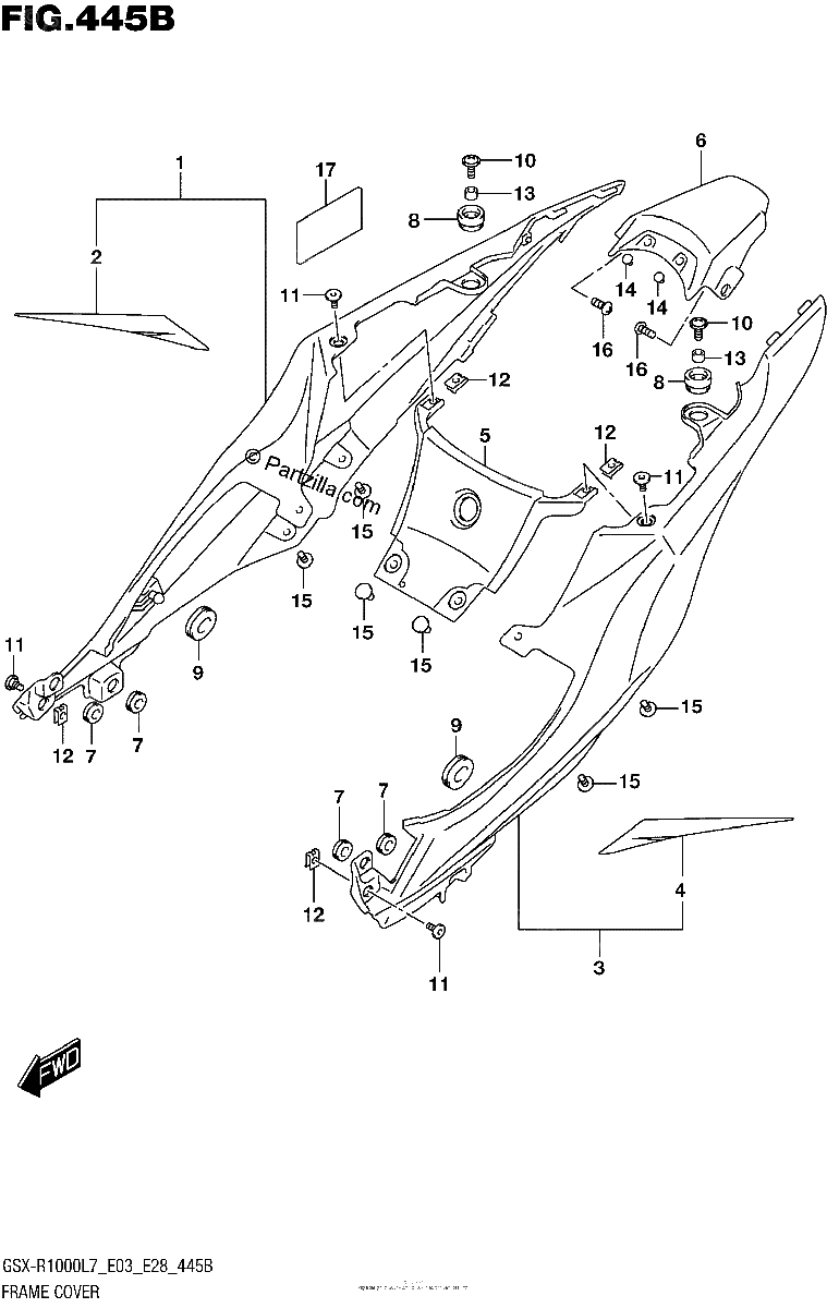 Diagrama de FRAME COVER YKV YVZ