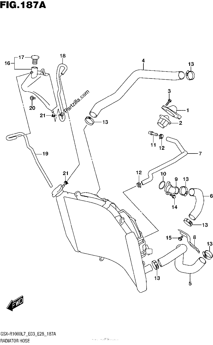 Diagrama de RADIATOR HOSE
