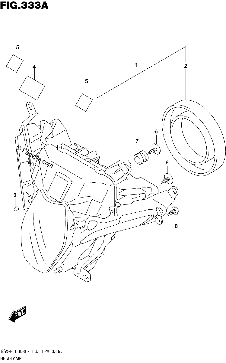 Diagrama de HEADLAMP