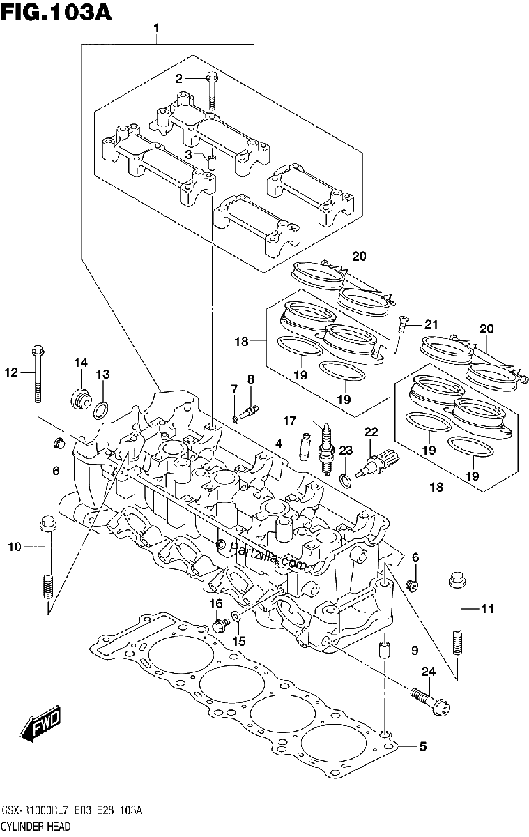 Diagrama de CYLINDER HEAD