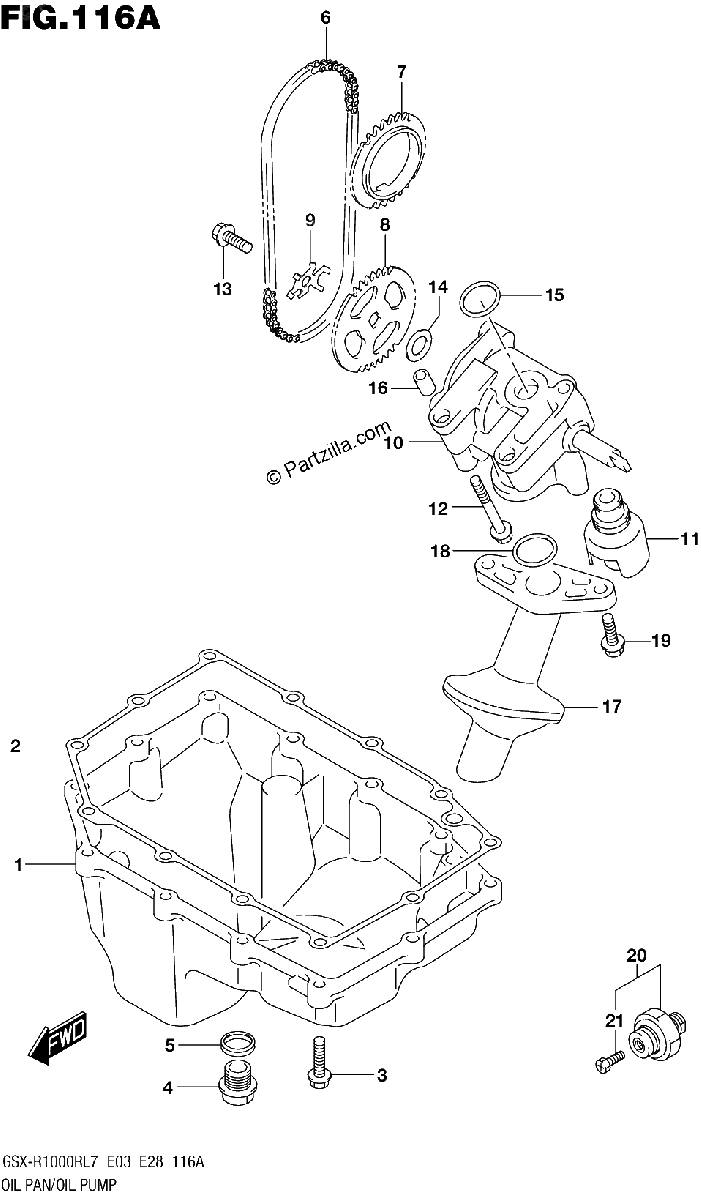 Diagrama de OIL PAN OIL PUMP