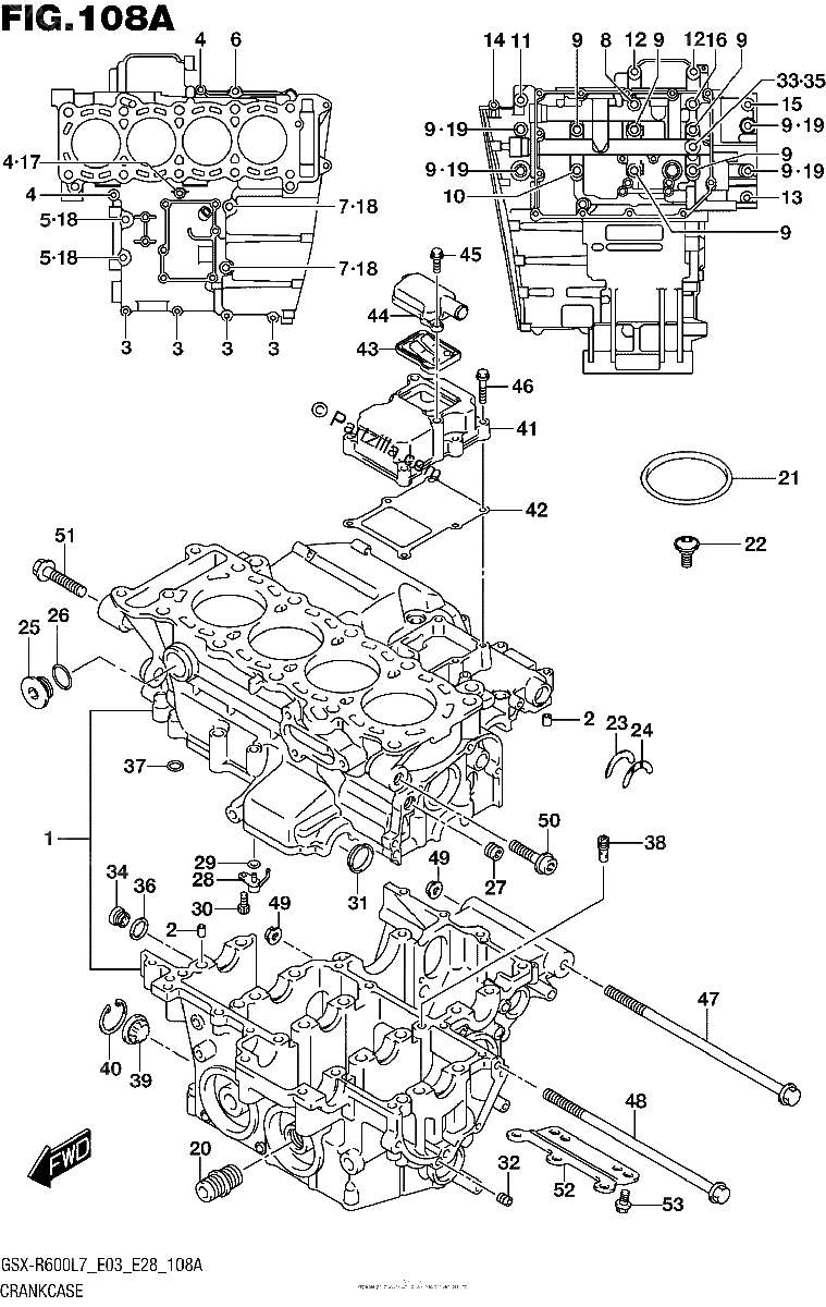 Diagrama de CRANKCASE