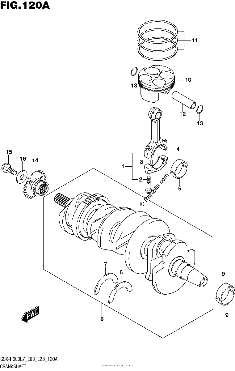 Diagrama de CRANKSHAFT