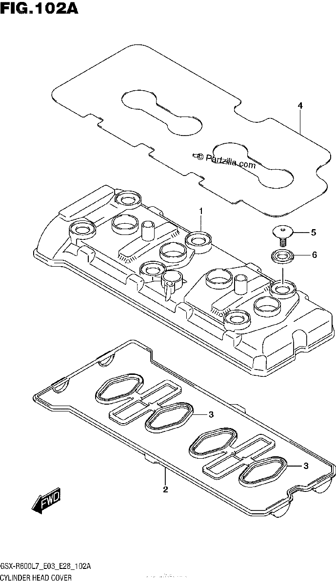 Diagrama de CYLINDER HEAD COVER