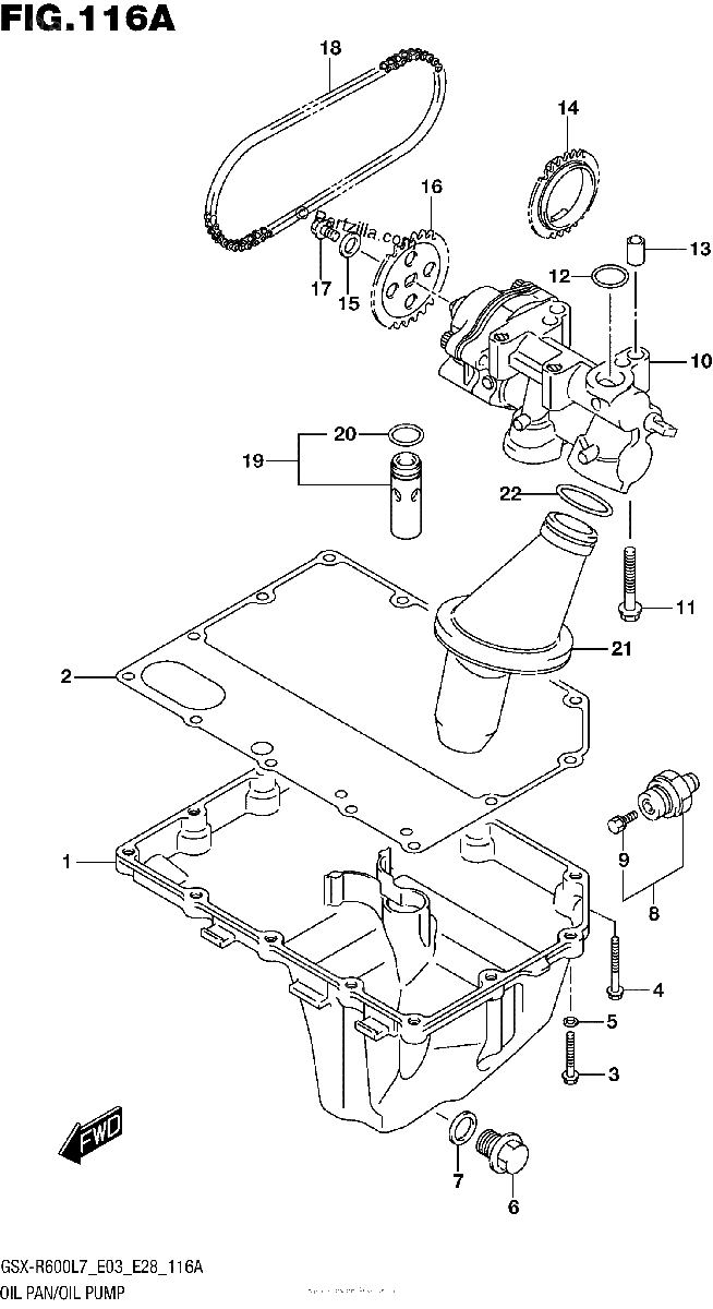 Diagrama de OIL PAN OIL PUMP