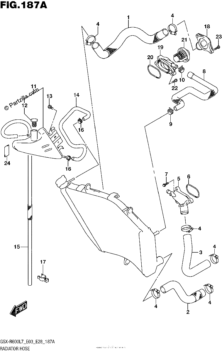 Diagrama de RADIATOR HOSE