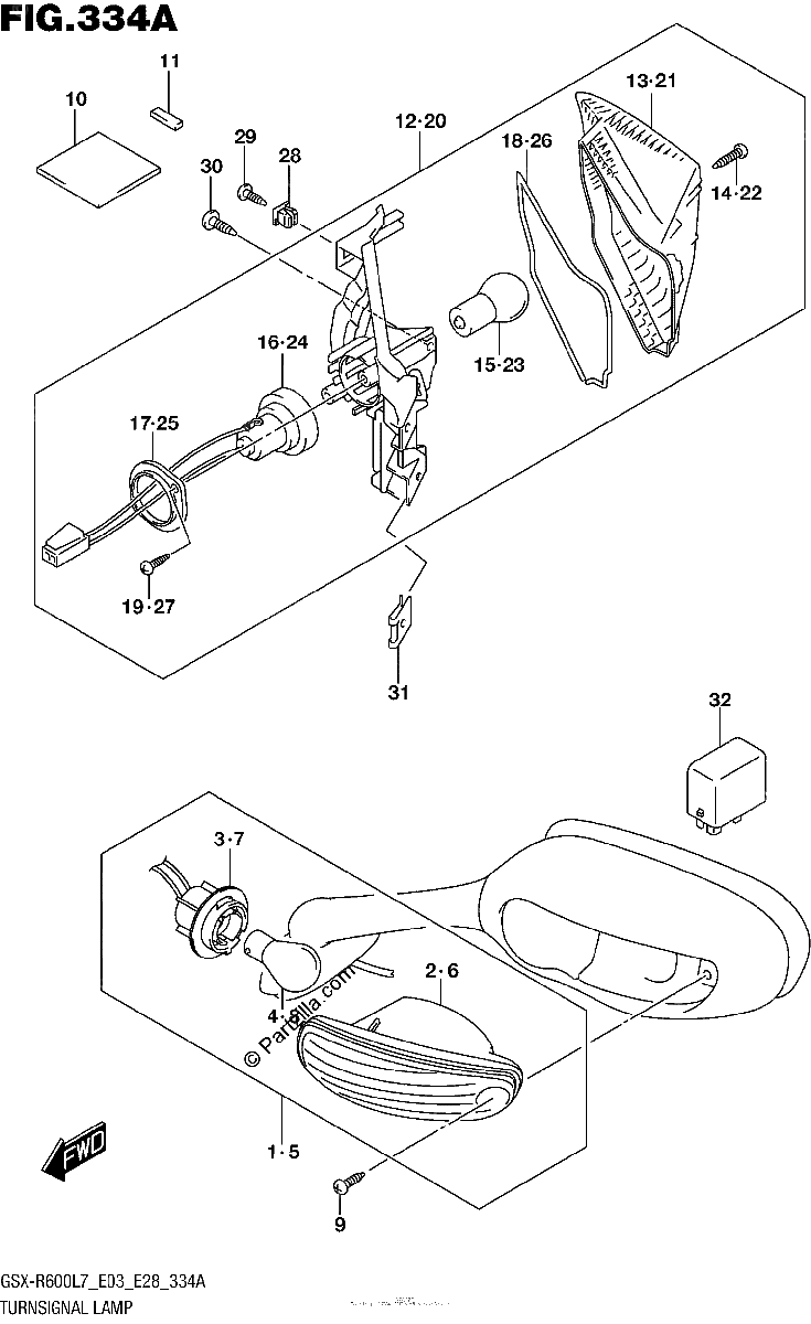 Diagrama de TURNSIGNAL LAMP