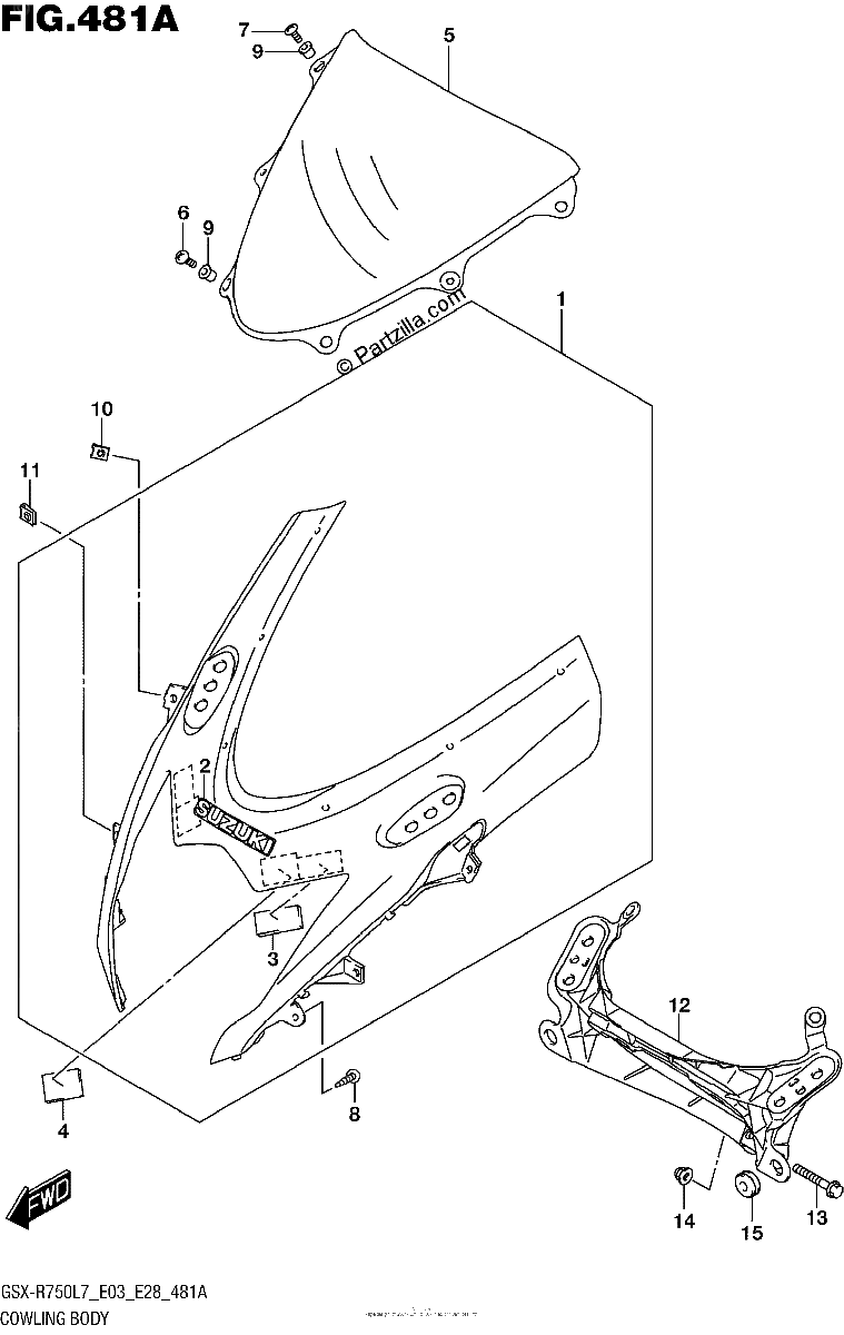 Diagrama de COWLING BODY