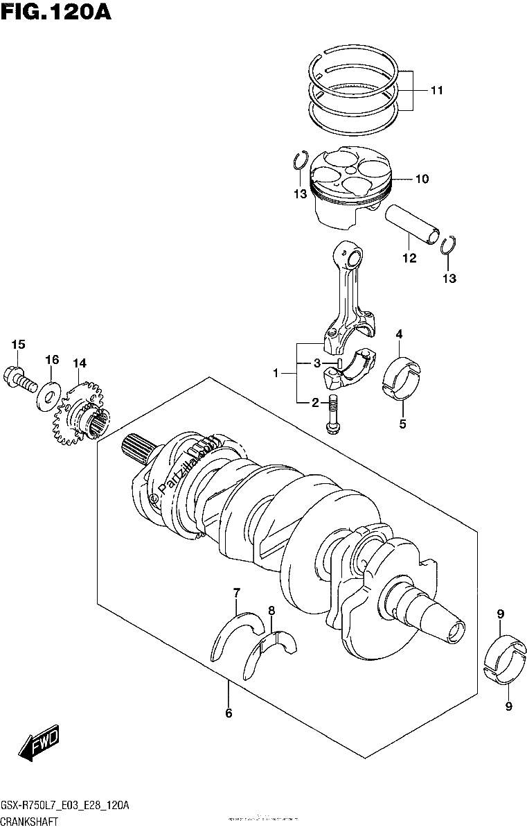Diagrama de CRANKSHAFT
