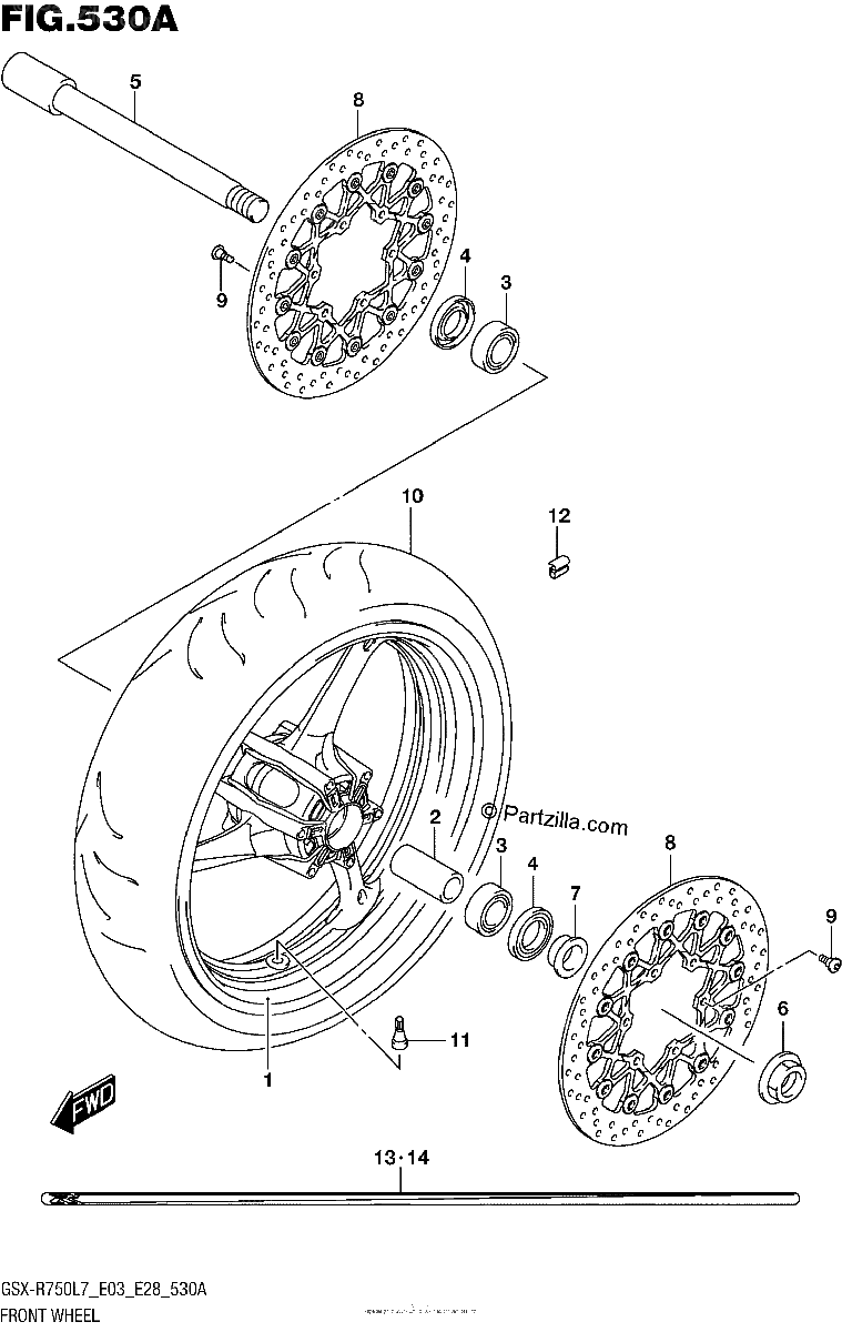 Diagrama de FRONT WHEEL