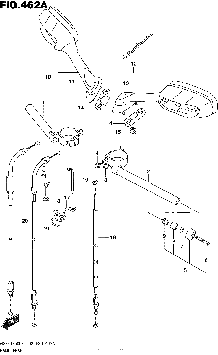 Diagrama de HANDLEBAR
