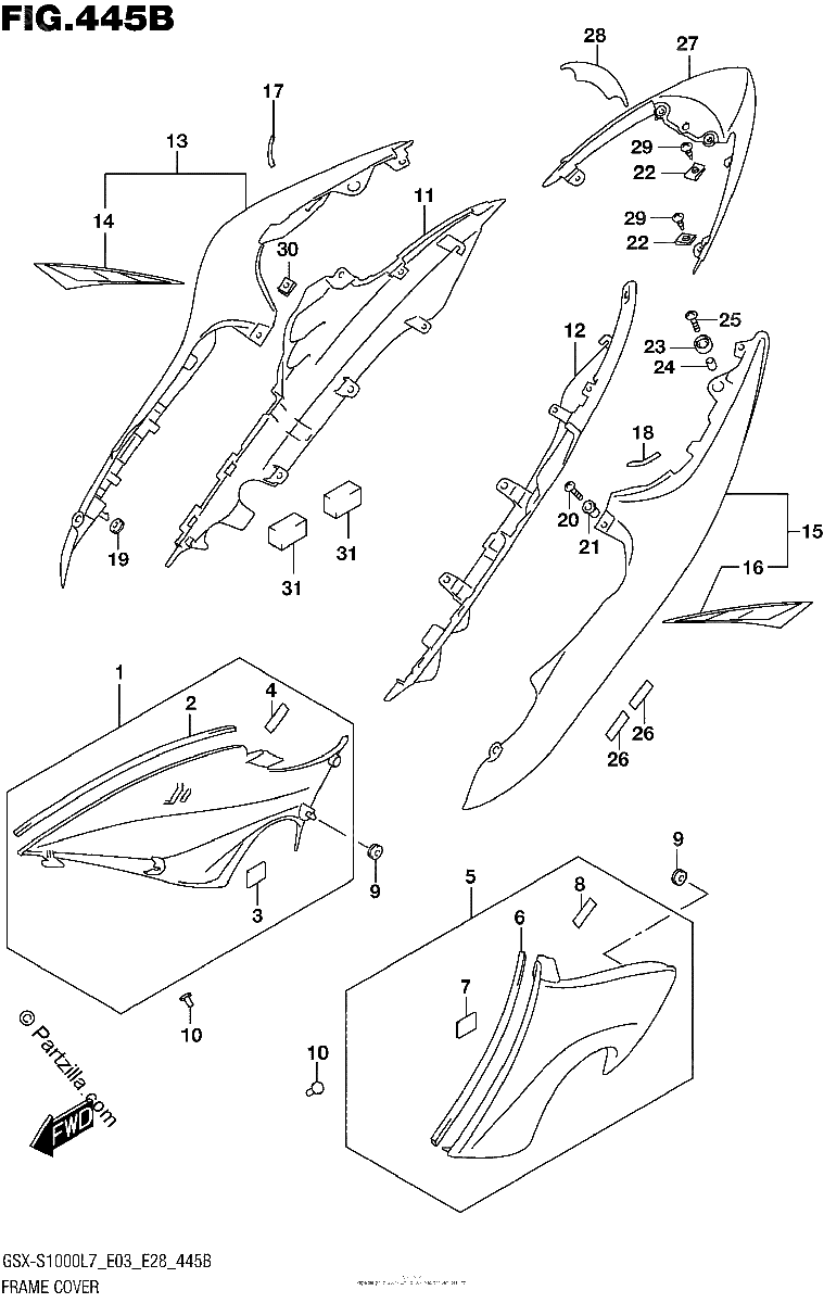 Diagrama de FRAME COVER YSF