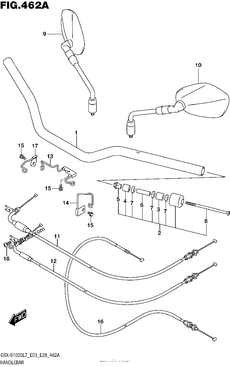 Diagrama de HANDLEBAR