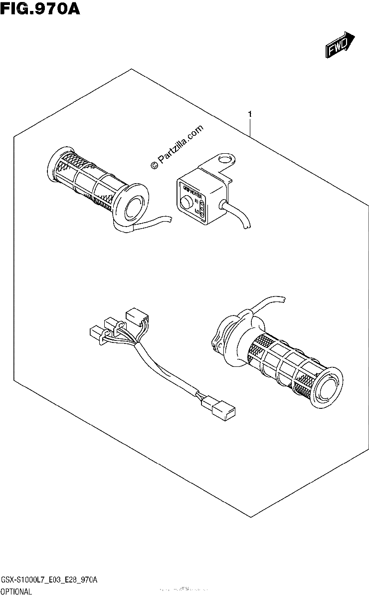 Diagrama de OPTIONAL GRIP HEATER SET