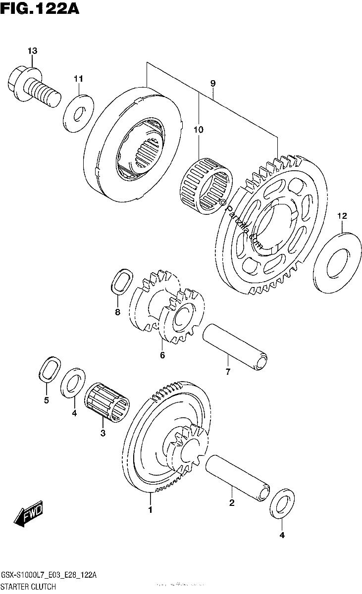 Diagrama de STARTER CLUTCH