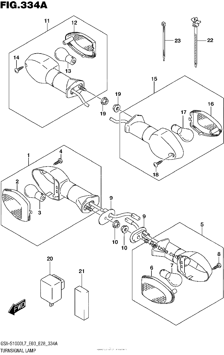 Diagrama de TURNSIGNAL LAMP