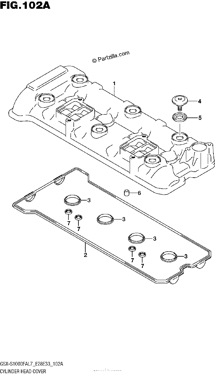 Diagrama de CYLINDER HEAD COVER