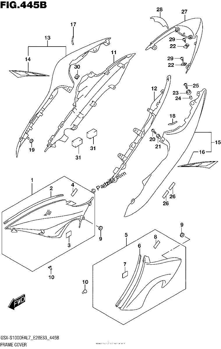 Diagrama de FRAME COVER YSF