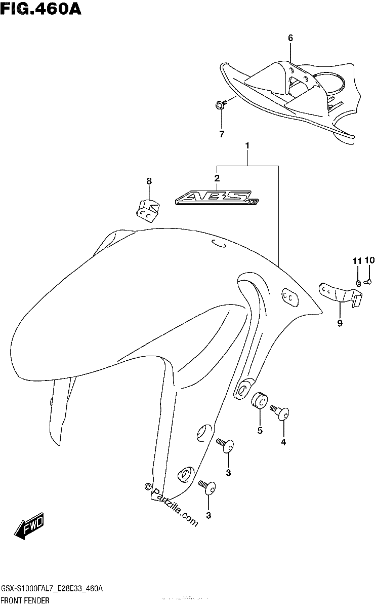 Diagrama de FRONT FENDER