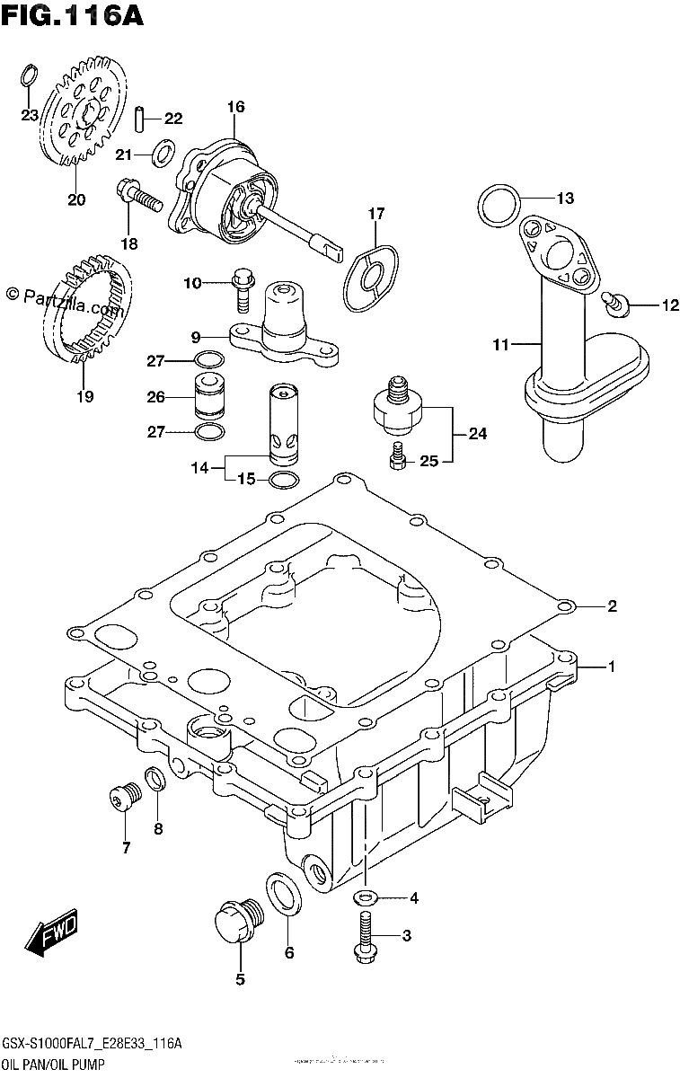 Diagrama de OIL PAN OIL PUMP