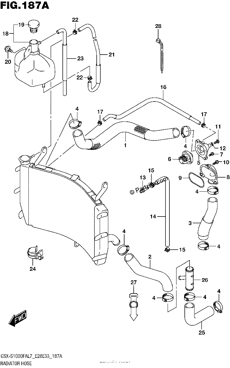 Diagrama de RADIATOR HOSE
