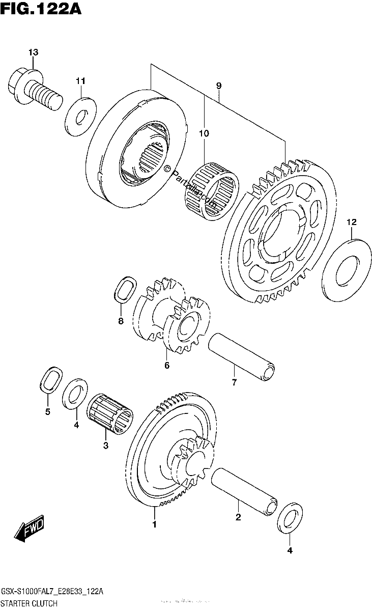 Diagrama de STARTER CLUTCH