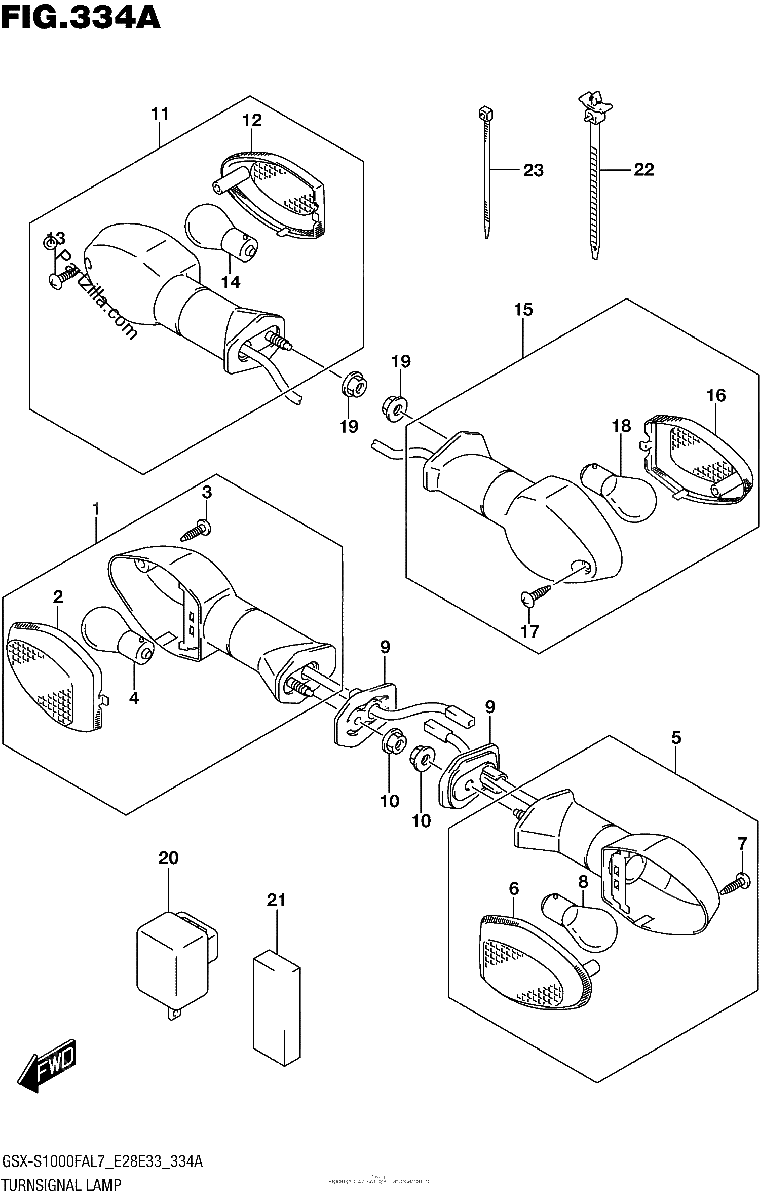 Diagrama de TURNSIGNAL LAMP