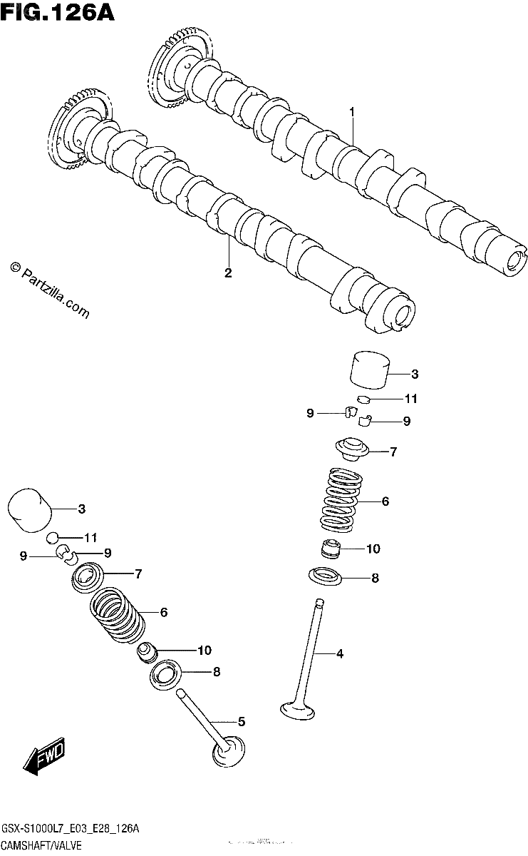 Diagrama de CAMSHAFT VALVE