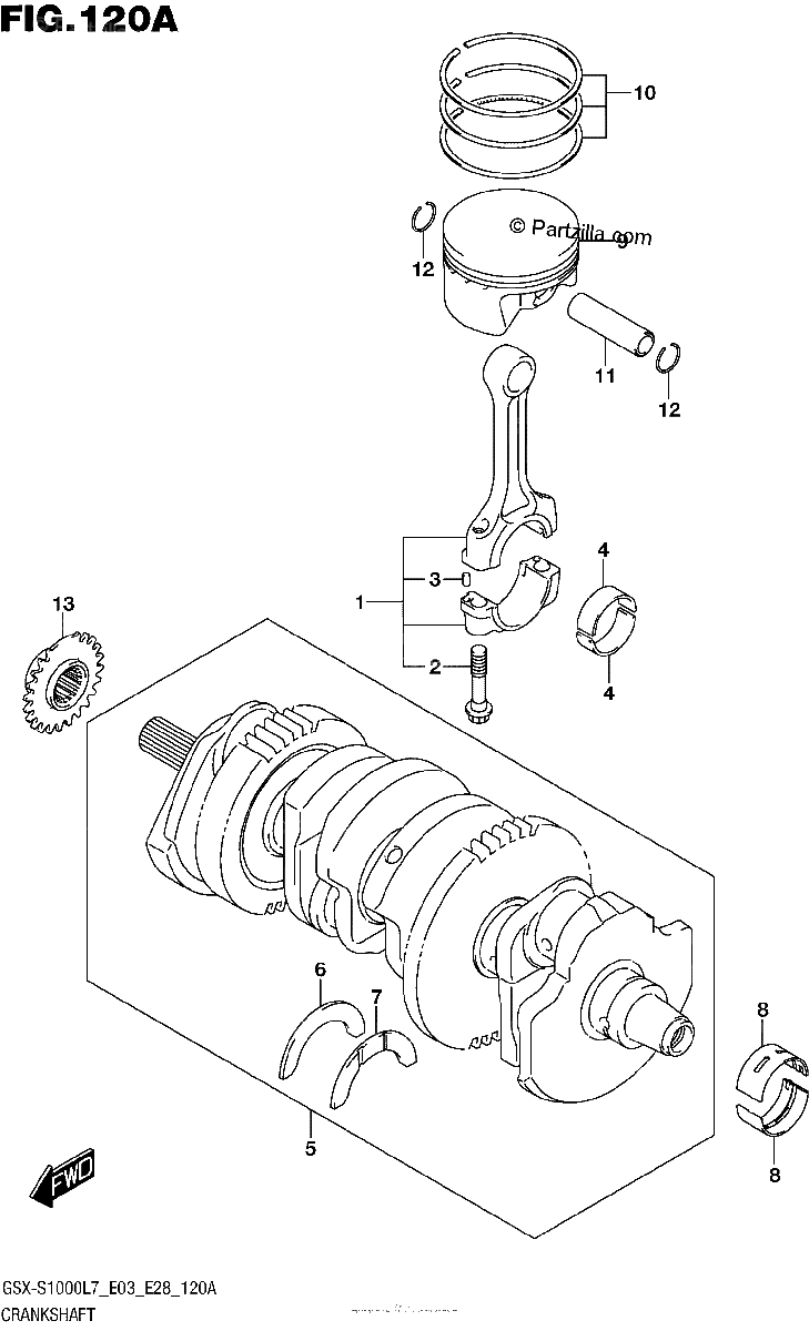 Diagrama de CRANKSHAFT