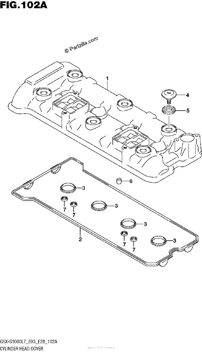 Diagrama de CYLINDER HEAD COVER