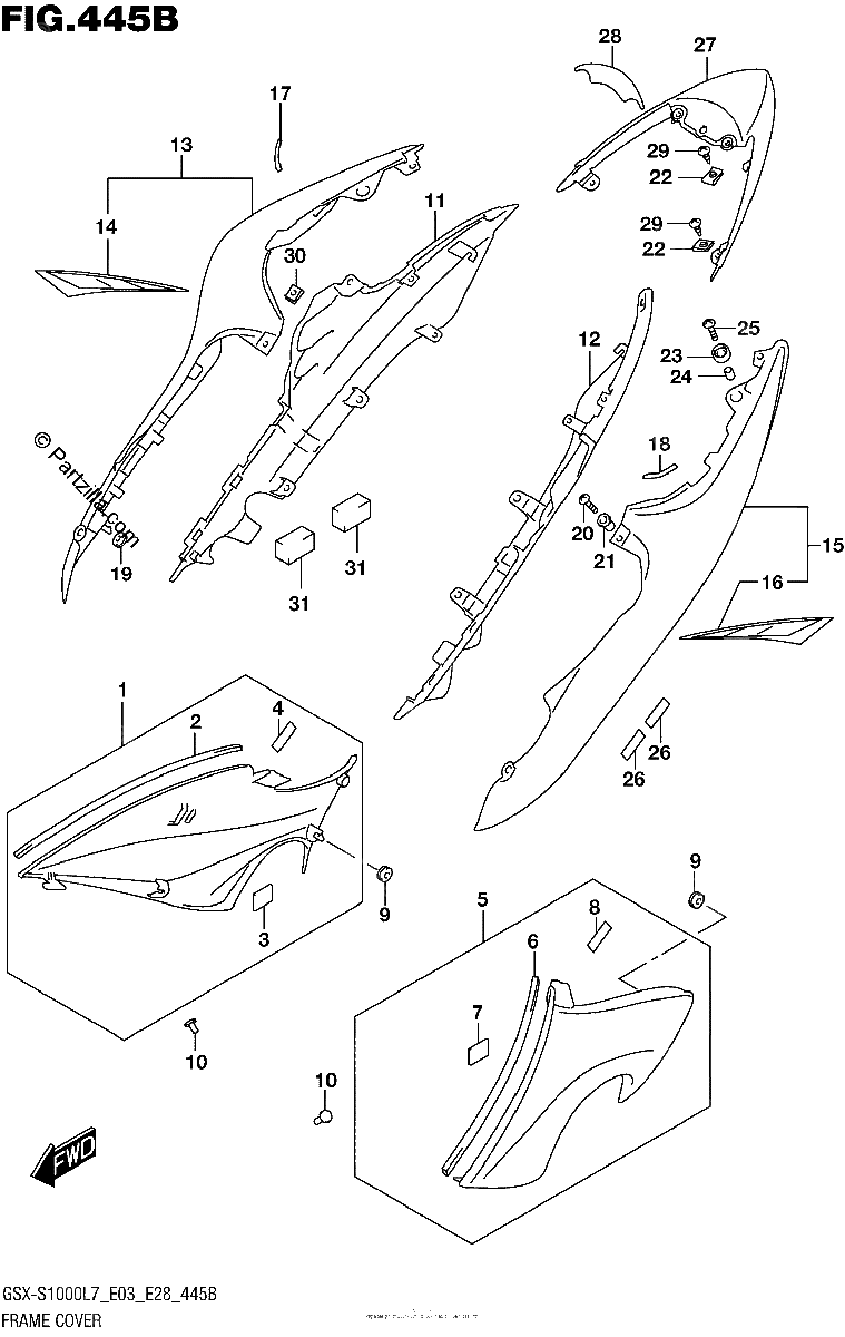 Diagrama de FRAME COVER YSF