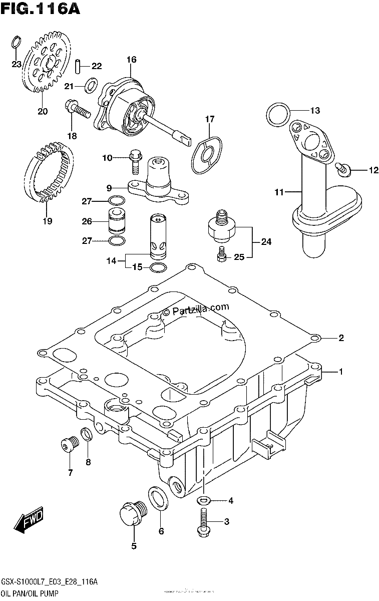 Diagrama de OIL PAN OIL PUMP
