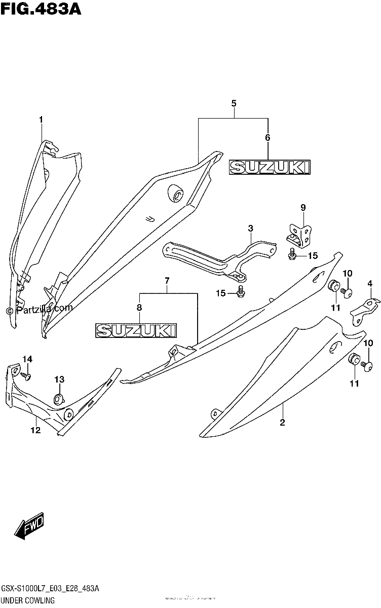 Diagrama de UNDER COWLING
